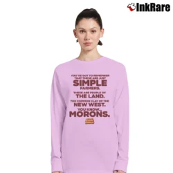 Women’s Blazing Saddles You Know Morons Long-Sleeve Top in light pink | Sleek, Versatile, All-Season