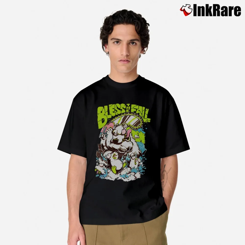 Men’s Blessthefall Polar Bear Massacre Graphic Classic T-Shirt in black | Soft, Breathable Everyday Wear