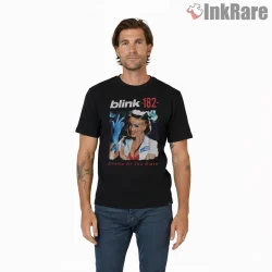 Blink 182 Enema Of The State Nurse Poster Shirt on black short sleeve shirt for men graphic tee