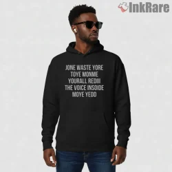 Blink 182 I Miss You Misheard Lyrics Meme Shirt on black hoodie for men graphic tee