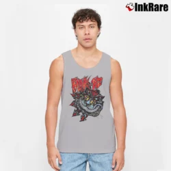 Men’s Blink - 182 Inspired Crazy Cat Style Graphic Tank Top in sport grey | Breathable, Active-Friendly Design