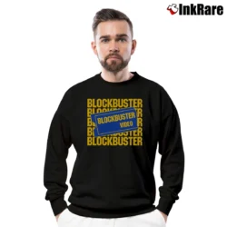 Men’s Blockbuster Video Crewneck Sweatshirt in black | Cozy Fabric, Clean Style