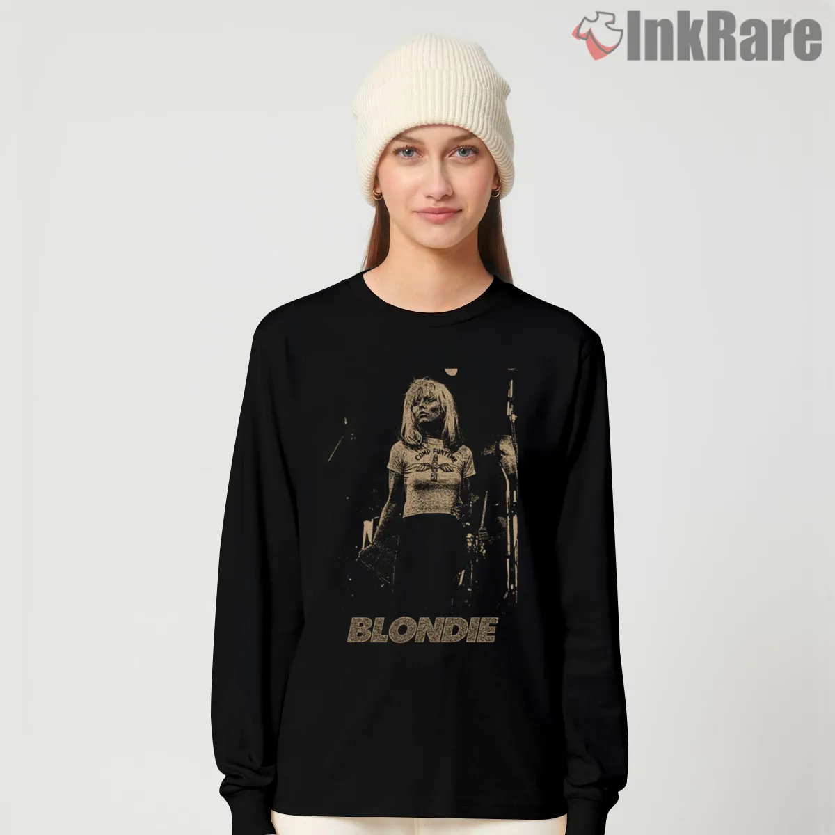 Blondie Debbie Harry Live Stage Performance Shirt on black long sleeve shirt for women graphic tee