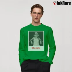 Men’s Blondie Debbie Harry Long-Sleeve Shirt in irish green | Sleek, Lightweight, Year-Round Wear