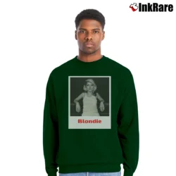 Men’s Blondie Debbie Harry Crewneck Sweatshirt in forest green | Cozy Fabric, Clean Style