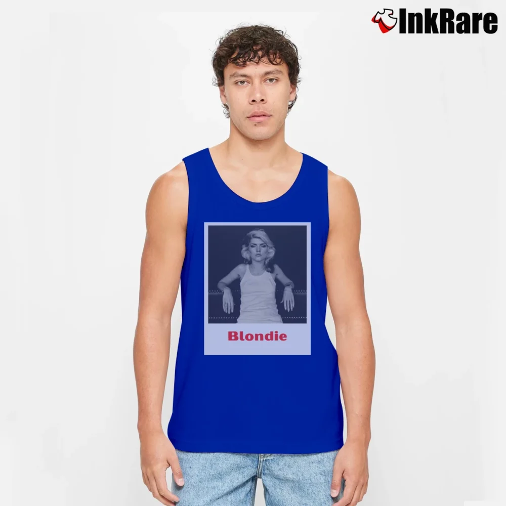 Men’s Blondie Debbie Harry Tank Top in royal blue | Breathable, Active-Friendly Design