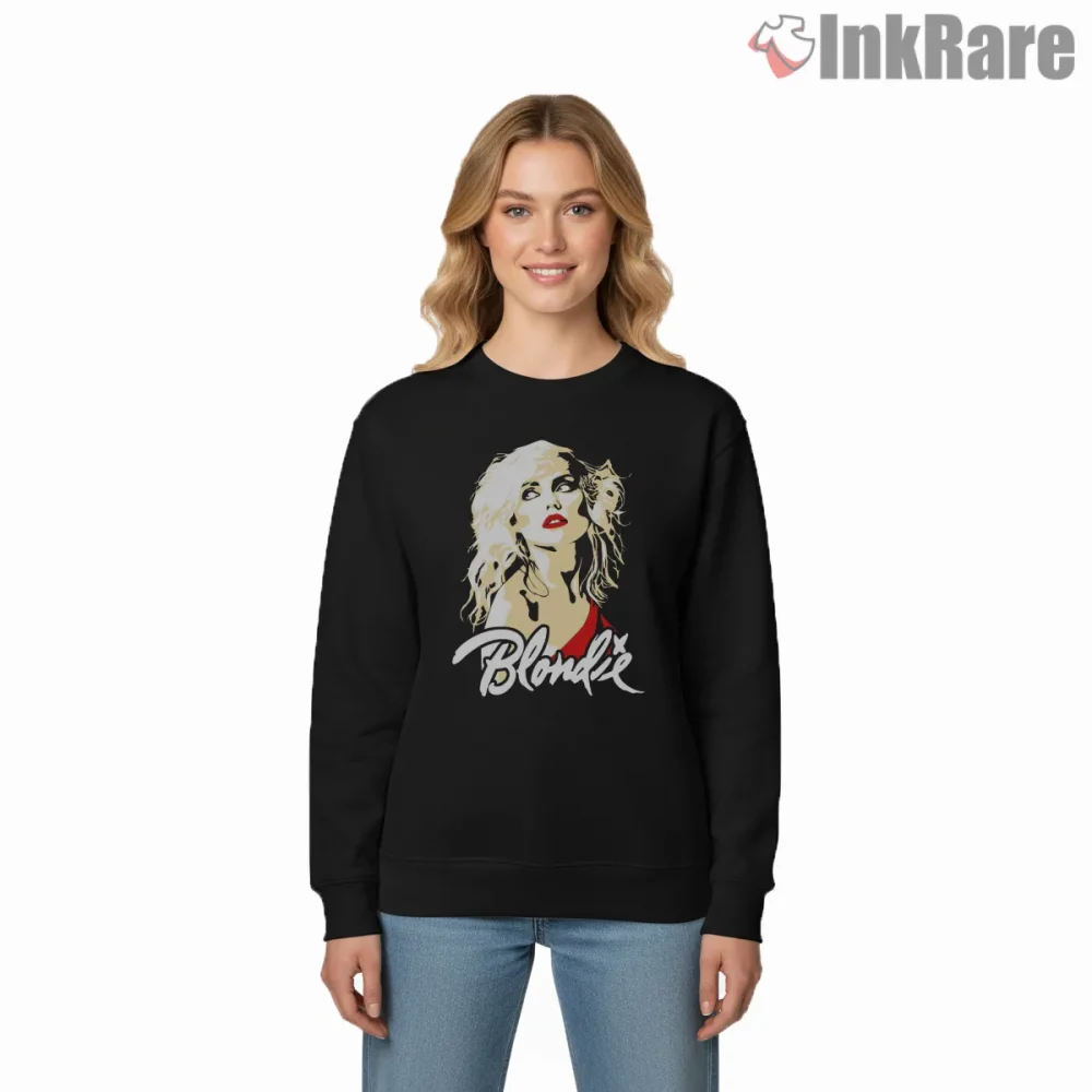 Blondie Glam Rock Illustration Bold Portrait Shirt on graphic shirt for women graphic tee