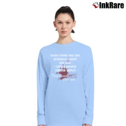 Women’s Blood Stains Are Red Murder Shows Long-Sleeve Top in light blue | Sleek, Versatile, All-Season