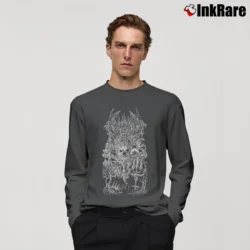 Men’s Bloodbath Morbid Metal Band Logo Long-Sleeve Shirt in charcoal | Sleek, Lightweight, Year-Round Wear