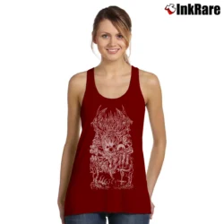 Women’s Bloodbath Morbid Metal Band Logo Tank Top in maroon | Lightweight, Movement-Friendly