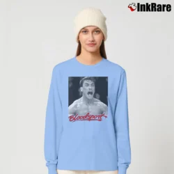 Women’s Bloodsport Jean Claude Van Damme Long-Sleeve Top in light blue | Sleek, Versatile, All-Season