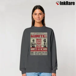 Women’s Bloodsport Kumite Poster Relaxed Sweatshirt in charcoal | Soft, Laid-Back Vibe