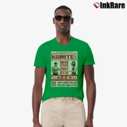 Men’s Bloodsport Kumite Poster V-Neck Tee in irish green | Sharp, Breathable, Everyday Staple