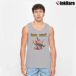 Men’s Bloom County Comic Cat Characters Beige Tank Top in sport grey | Breathable, Active-Friendly Design