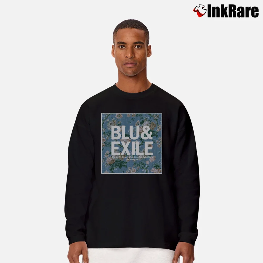 Men’s Blu And Exile Dancing In The Rain Long-Sleeve Shirt in black | Sleek, Lightweight, Year-Round Wear
