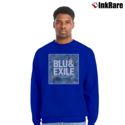 Men’s Blu And Exile Dancing In The Rain Crewneck Sweatshirt in royal blue | Cozy Fabric, Clean Style