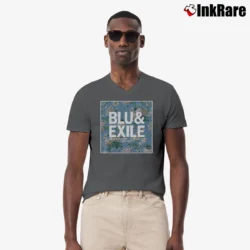 Men’s Blu And Exile Dancing In The Rain V-Neck Tee in charcoal | Sharp, Breathable, Everyday Staple