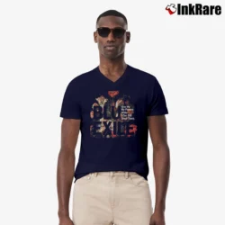 Men’s Blu And Exile Give Me My Flowers V-Neck Tee in navy | Sharp, Breathable, Everyday Staple