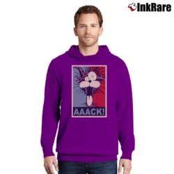 Men’s Blue County Comic Bill Cat Hope Poster Parody Pullover Hoodie in purple | Cozy, Durable, Modern Fit