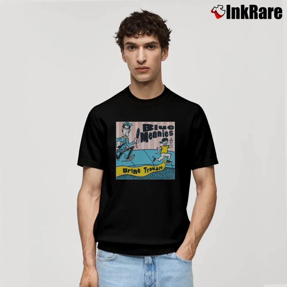 Men’s Blue Meanies Urine Trouble Classic T-Shirt in black | Soft, Breathable Everyday Wear