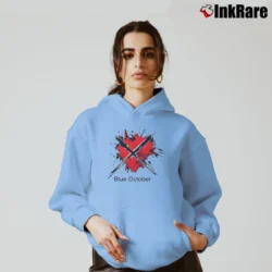 Women’s Blue October Cozy Hoodie in light blue | Warm, Structured, Stylish