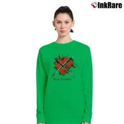 Women’s Blue October Long-Sleeve Top in irish green | Sleek, Versatile, All-Season
