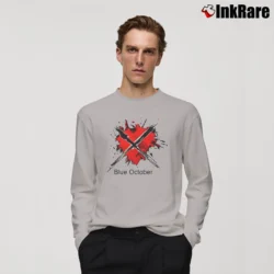 Men’s Blue October Long-Sleeve Shirt in sport grey | Sleek, Lightweight, Year-Round Wear
