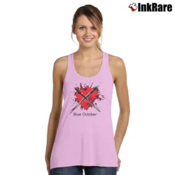 Women’s Blue October Tank Top in light pink | Lightweight, Movement-Friendly