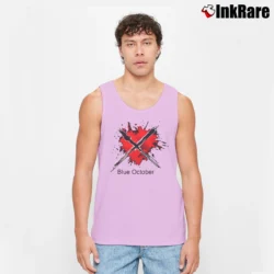 Men’s Blue October Tank Top in light pink | Breathable, Active-Friendly Design