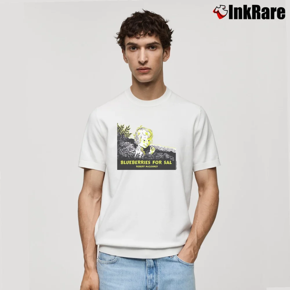 Men’s Blueberries For Sal Cover Classic T-Shirt in white | Soft, Breathable Everyday Wear