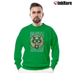 Men’s Blues Traveler Blues Traveler Cat Logo Crewneck Sweatshirt in irish green | Cozy Fabric, Clean Style