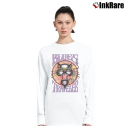 Women’s Blues Traveler Cat Logo Long-Sleeve Top in white | Sleek, Versatile, All-Season