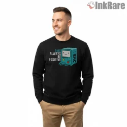 Bmo Always Be Positive Motivational Cartoon Shirt on graphic shirt for men graphic tee