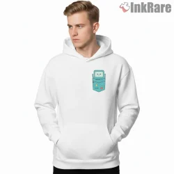Bmo Pocket Console Minimal Cute Cartoon Shirt on white hoodie for men graphic tee