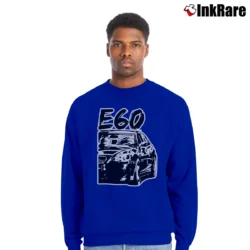 Men’s BMW E60 M5 Batmobile Car Lovers Classic Crewneck Sweatshirt in royal blue | Cozy Fabric, Clean Style