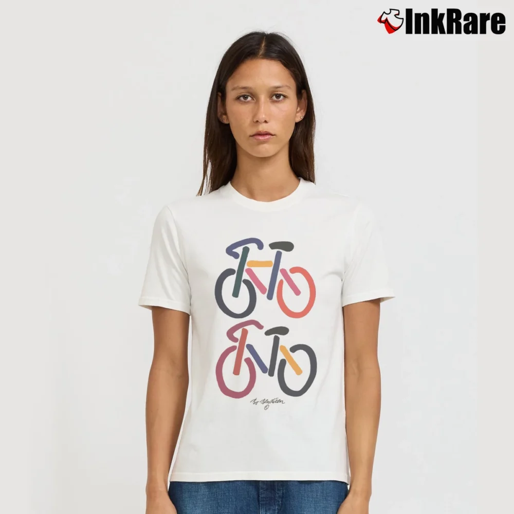 Women’s Bo Bendixen Bicycle Signature T-Shirt in white | Soft, Flattering Fit