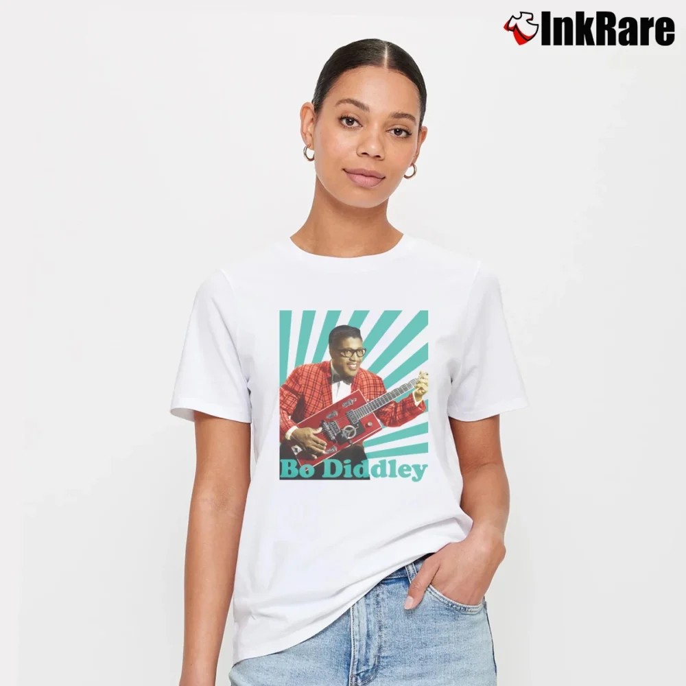 Women’s Bo Diddley Signature T-Shirt in white | Soft, Flattering Fit