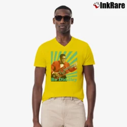 Men’s Bo Diddley V-Neck Tee in yellow | Sharp, Breathable, Everyday Staple