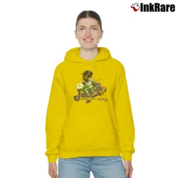 Women’s Bo Jackson 80s Kansas City Royals MLB Baseball Caricature Classic Cozy Hoodie in yellow | Warm, Structured, Stylish
