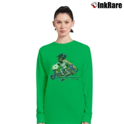 Women’s Bo Jackson 80s Kansas City Royals MLB Baseball Caricature Classic Long-Sleeve Top in irish green | Sleek, Versatile, All-Season