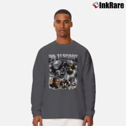 Men’s Bo Jackson Bo Knows Signature Vintage Long-Sleeve Shirt in charcoal | Sleek, Lightweight, Year-Round Wear