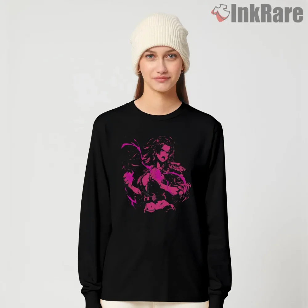 Boa Hancock Fierce Pirate Empress Anime Shirt on black long sleeve shirt for women graphic tee