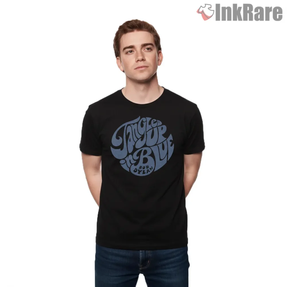 Bob Dylan Gotta Serve Somebody Vintage Album Shirt on black short sleeve shirt for men graphic tee