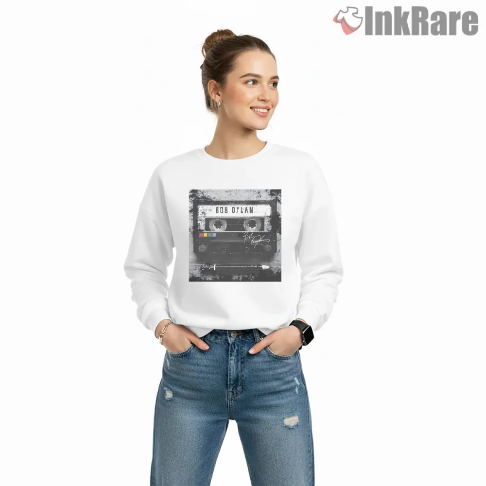 Bob Dylan Grunge Classic Cassette Portrait Shirt on graphic shirt for women graphic tee
