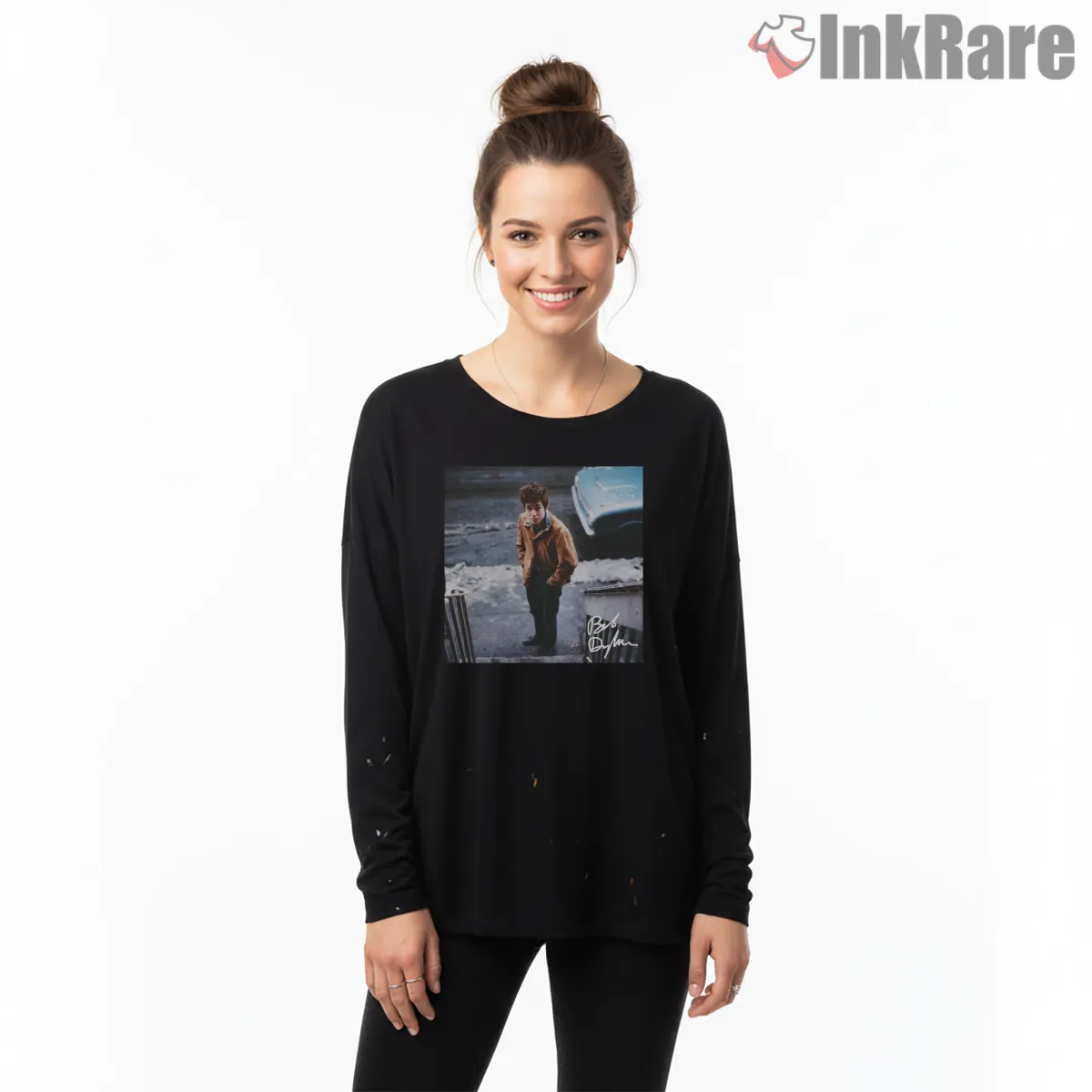 Bob Dylan The Freewheelin Seaside Vintage Long Sleeve Black Bob Dylan The Freewheelin Seaside Vintage Shirt on black long sleeve shirt for women graphic tee