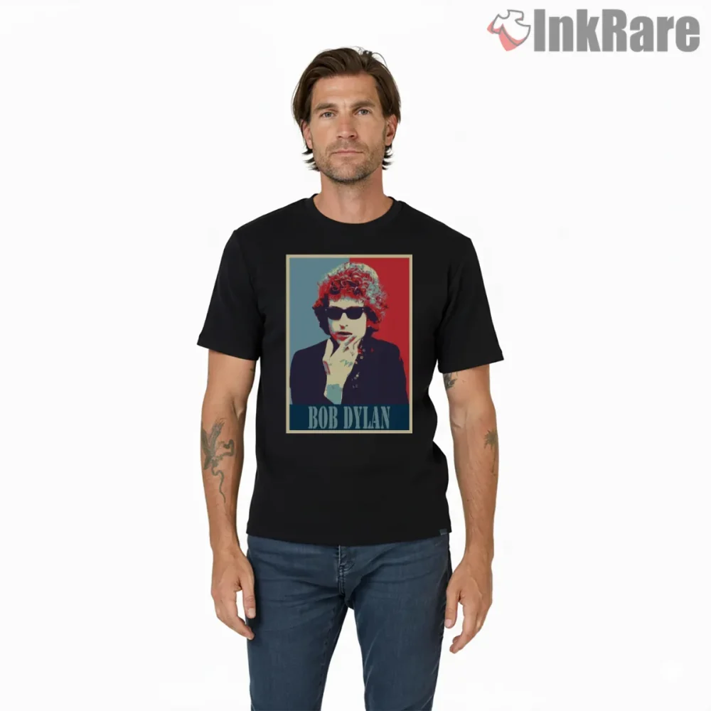Bob Dylan Urban Hopestyle Art Shirt on black short sleeve shirt for men graphic tee