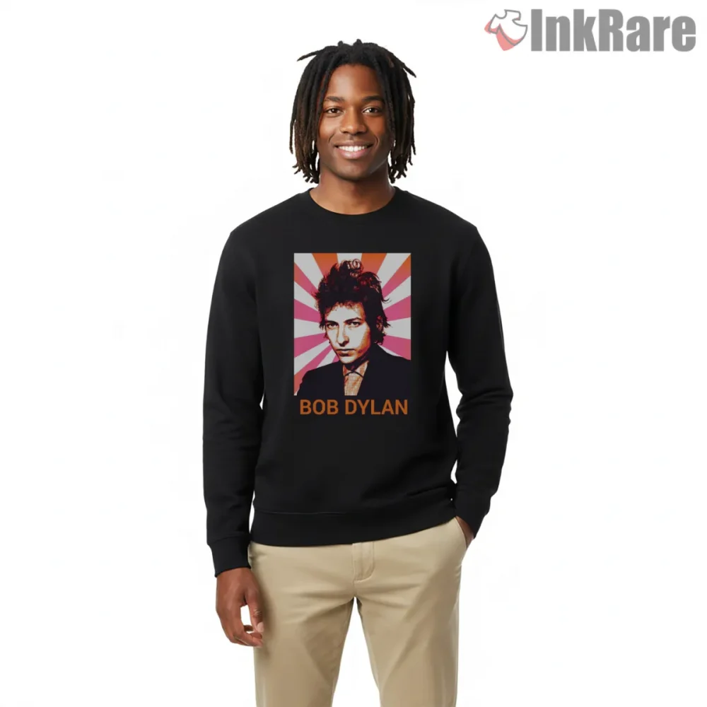 Bob Dylan Vintage Pop Art Sunburst Shirt on graphic shirt for men graphic tee