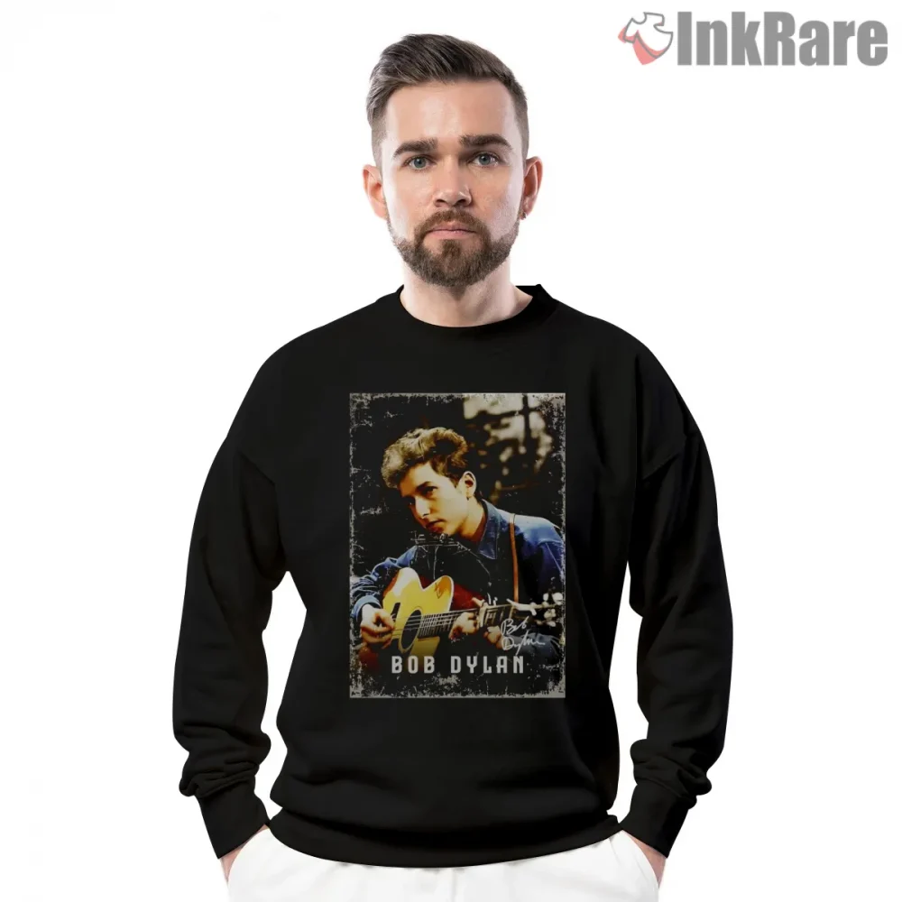 Bob Dylan Young Folk Era Vintage Art Shirt on graphic shirt for men graphic tee