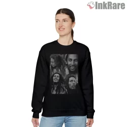 Bob Marley Bootleg Style Reggae Collage Shirt on graphic shirt for women graphic tee