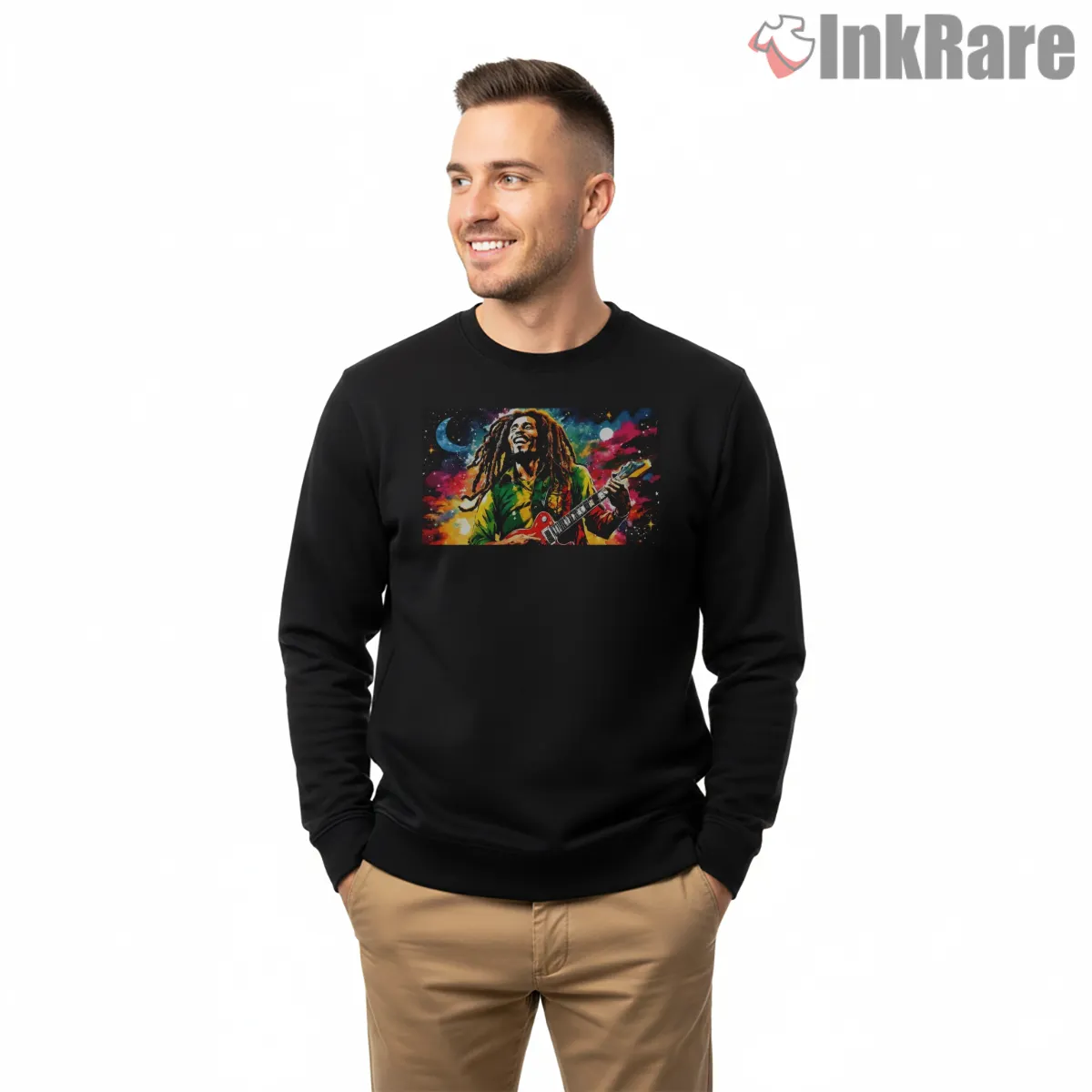 Bob Marley Cosmic Reggae Performance Shirt Bob Marley Cosmic Reggae Performance Shirt on graphic shirt for men graphic tee